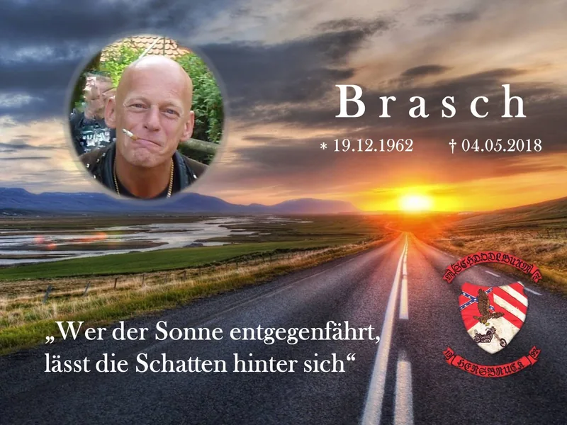 Gedenkkarte für Brasch, * 19.12.1962, † 04.05.2018